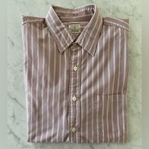 J.Crew Long Sleeve Shirt in Red Stripe, Size M